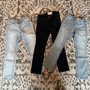 Abercrombie kids girls pull-on jean leggings lot of 3, Size 5/6